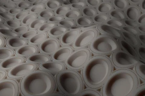 ....3d render background with oraganic light scattering. Displacement surface Stock Illustration