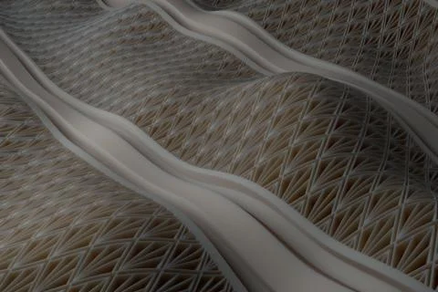 ....3d render background with oraganic light scattering. Displacement surface Stock-Illustration