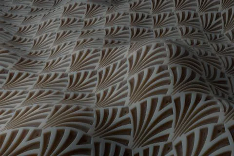 ....3d render background with oraganic light scattering. Displacement surface Stock Illustration