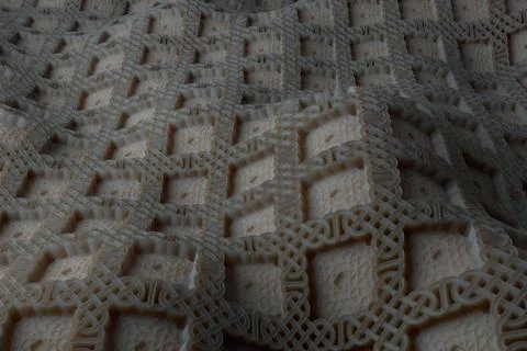 ....3d render background with oraganic light scattering. Displacement surface Stock Illustration