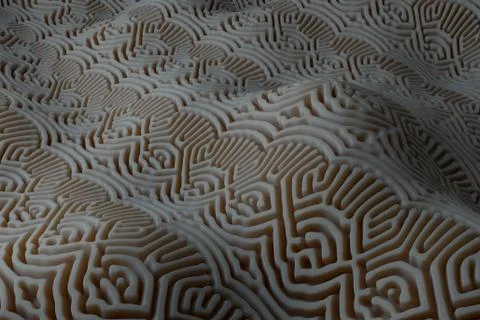 ....3d render background with oraganic light scattering. Displacement surface Stock Illustration