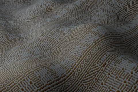 ....3d render background with oraganic light scattering. Displacement surface Stock Illustration