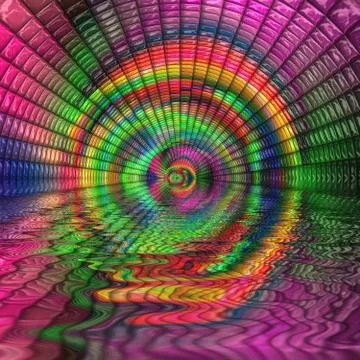 3D render background with  puff pixels ornament reflections Stock Illustration