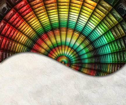 3D render background with puff pixels embellishment Illustrazione stock