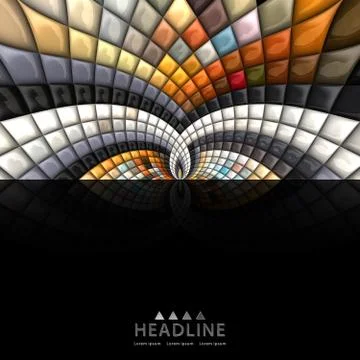 3D render background with  puff pixels colorful ornament embellishment Stock Illustration