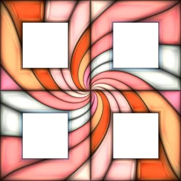 3D render background with puff pixels frames 스톡 일러스트