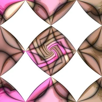 3D render background with puff pixels frames Illustrazione stock