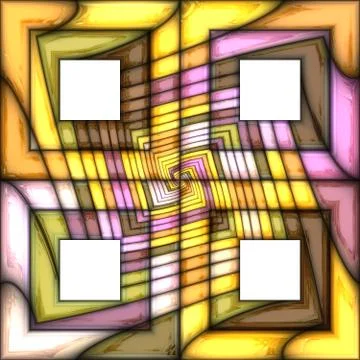 3D render background with puff pixels frames Stock-Illustration