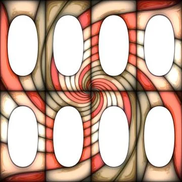 3D render background with puff pixels frames 스톡 일러스트