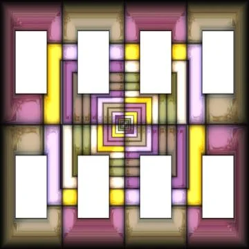 3D render background with puff pixels frames 스톡 일러스트