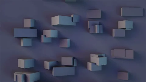 3d render background with rectangular shapes with different sizes of elements Stock Footage 95622983