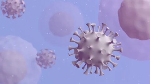 3D render bacteria virus, 3d render microbe. Stock Footage 162880743