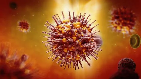 3D Render of bacteria virus Stock Illustration