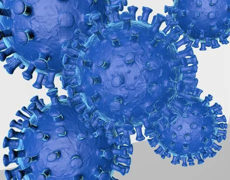 3D render bacteria virus,3d render microbe. Bacteria virus or germs Stock Photos