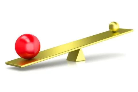 3d render balls compare Stock Illustration