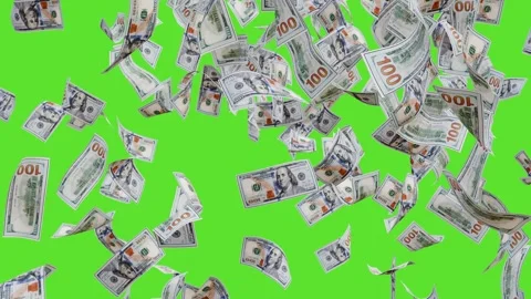 3d render Banknotes of the US American Dollar animation. Video stock 337013500