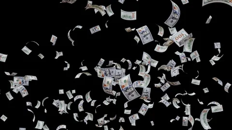 3d render Banknotes of the US American Dollar animation. Video stock 337013509