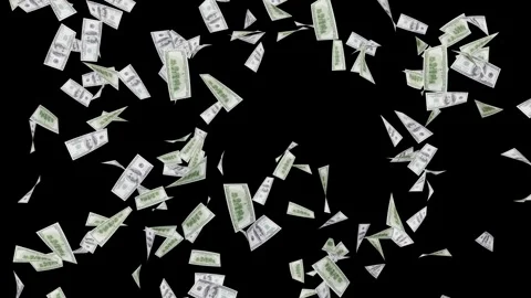 3d render Banknotes of the US American Dollar animation. 動画素材 337013561