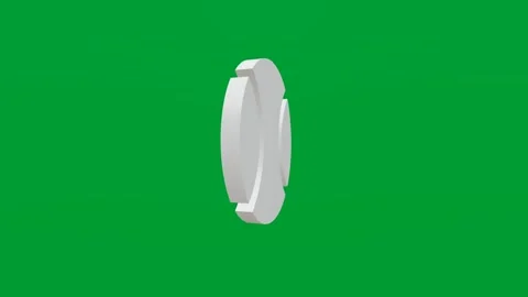3D render of baseball icon on chroma key green screen background Stock Footage 335459317