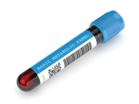 3d render of Basic Metabolic Panel blood tube Stock Illustration