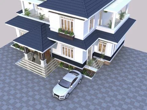 3D Render of Bathroom Illustrazione stock