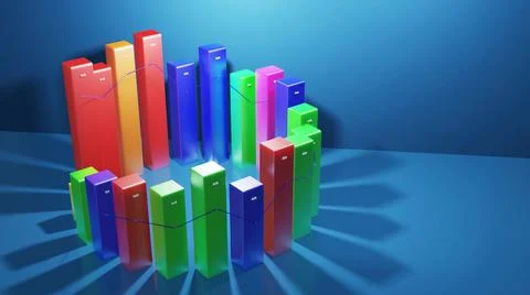 3d render. Beautiful 3d background for analytical programs with abstract イラスト素材