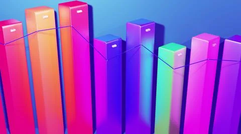 3d render. Beautiful 3d background for analytical programs with abstract Stock Illustration