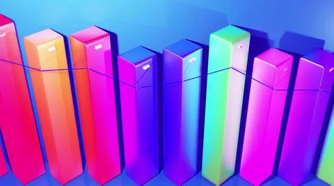 3d render. Beautiful 3d background for analytical programs with abstract Stock Illustration