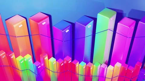 3d render. Beautiful 3d background for analytical programs with abstract Stock Illustration