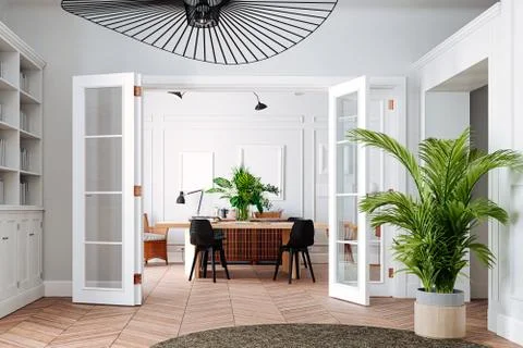 3d render of beautiful apartment interior Stock Illustration