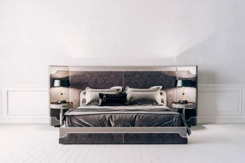 3d render of beautiful bedroom interior setup Stock Illustration