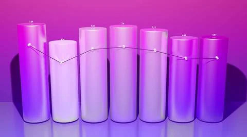 3d render. Beautiful blue red color background for analytical programs with Stock Illustration