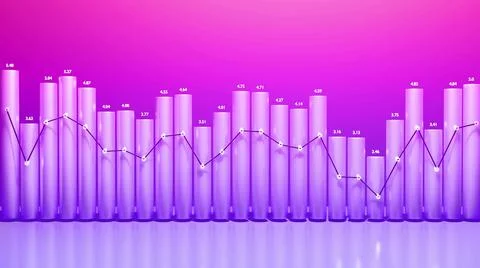 3d render. Beautiful blue red color background for analytical programs with Stock Illustration