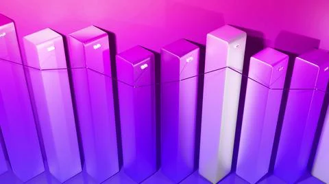 3d render. Beautiful blue red color background for analytical programs with Stock Illustration