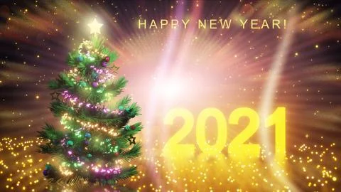 3d render beautiful dark background meet the new year 2021 Stock Illustration