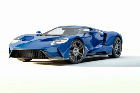 3d render of beautiful exotic super car Stock Illustration