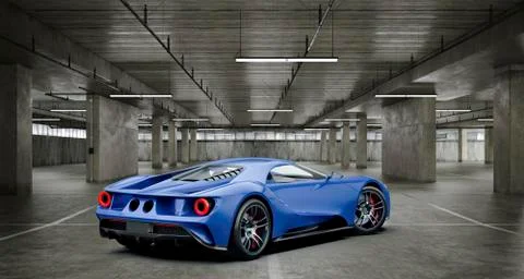 3d render of beautiful exotic super car Stock Illustration