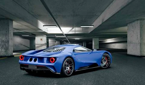 3d render of beautiful exotic super car Stock Illustration