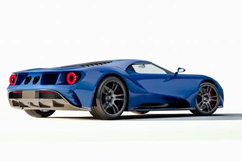 3d render of beautiful exotic super car Illustrazione stock