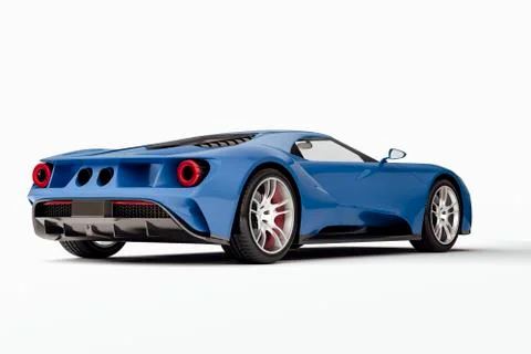 3d render of beautiful exotic super car Stock Illustration