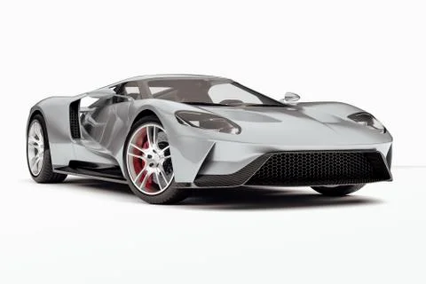 3d render of beautiful exotic super car Illustrazione stock