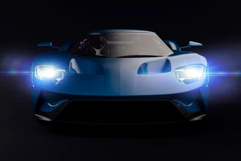 3d render of beautiful exotic super car Stock Illustration