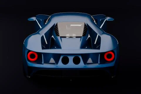 3d render of beautiful exotic super car Illustrazione stock
