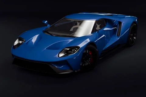 3d render of beautiful exotic super car Stock Illustration