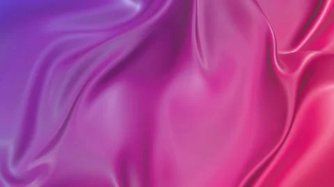 3D render beautiful folds of light silk with red blue gradient in full screen Stockillustratie
