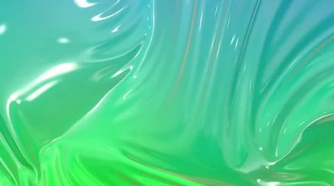 3D render beautiful folds of light glossy blue green color gradient in full 스톡 일러스트