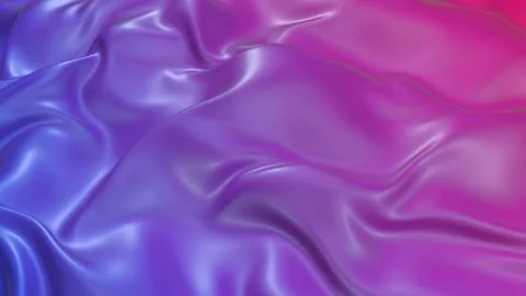 3D render beautiful folds of light silk with red blue gradient in full screen 스톡 일러스트