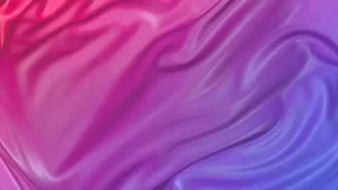 3D render beautiful folds of light silk with red blue gradient in full screen Stock Illustration