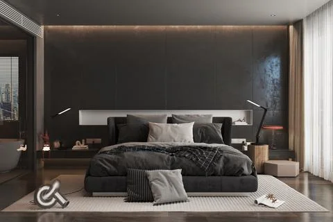 3d render of beautiful interior design Stock Illustration