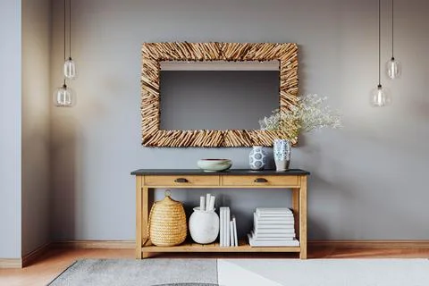 3d render of beautiful interior design Stock Illustration